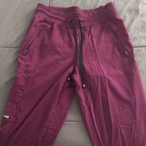 Greys anatomy burgundy scrub pants
